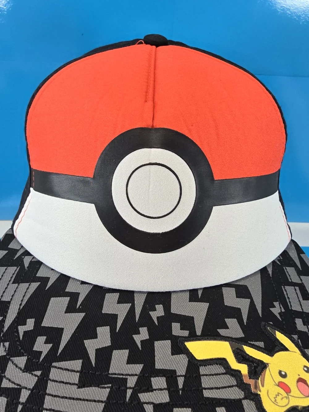 Pokemon Pokeball Pikachu Youth Snapback Flat Bill Hat OSFM